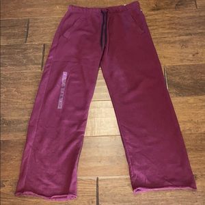 Pink boyfriend sweats.